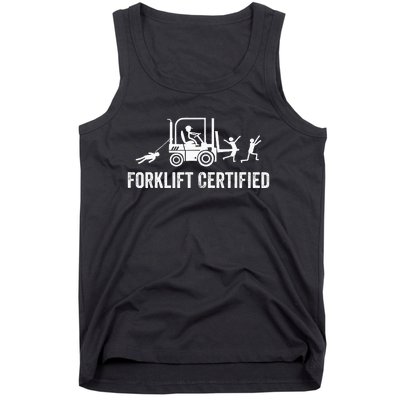 Certified Forklift Operator Funny Fork Lift Driver Tank Top