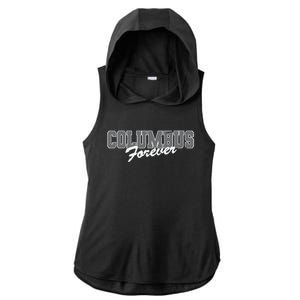 Columbus Forever Ohio Patriotic Oh Patriotism Resident Ladies PosiCharge Tri-Blend Wicking Draft Hoodie Tank