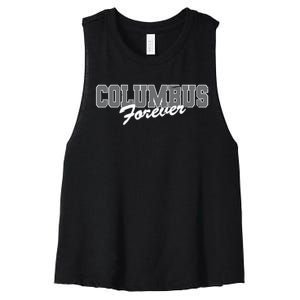 Columbus Forever Ohio Patriotic Oh Patriotism Resident Women's Racerback Cropped Tank