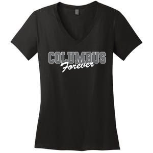 Columbus Forever Ohio Patriotic Oh Patriotism Resident Women's V-Neck T-Shirt