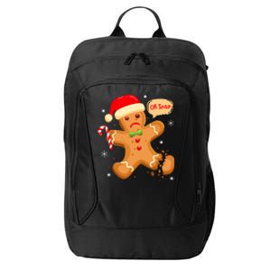 Christmas Funny Oh Snap Gingerbread Man Cookie Xmas Pjs Gift City Backpack