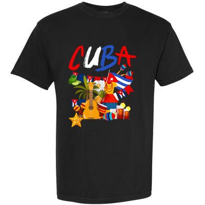 Cuban Flag Outfit Ideas Hispanic Cuba Flag Garment-Dyed Heavyweight T-Shirt