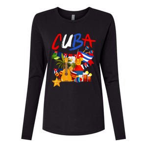 Cuban Flag Outfit Ideas Hispanic Cuba Flag Womens Cotton Relaxed Long Sleeve T-Shirt