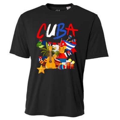 Cuban Flag Outfit Ideas Hispanic Cuba Flag Cooling Performance Crew T-Shirt