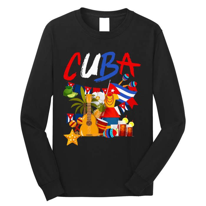 Cuban Flag Outfit Ideas Hispanic Cuba Flag Long Sleeve Shirt