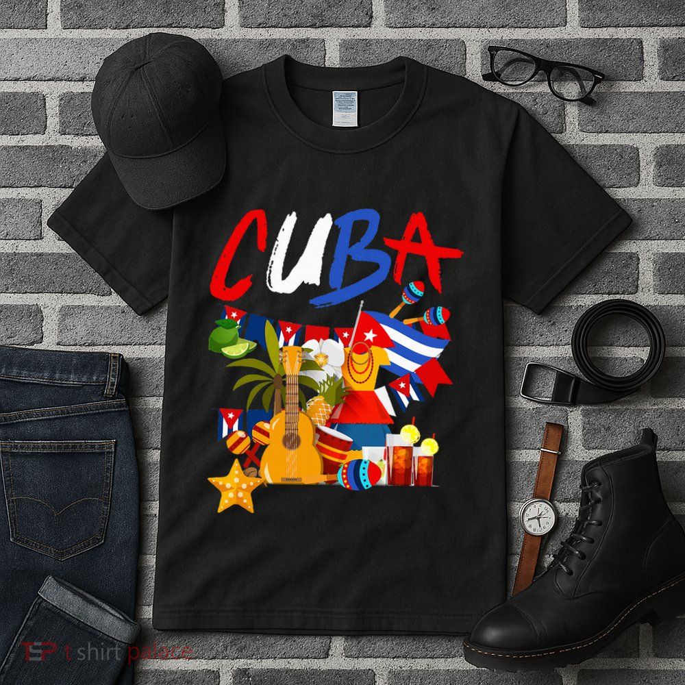 Cuban Flag Outfit Ideas Hispanic Cuba Flag Tall T-Shirt