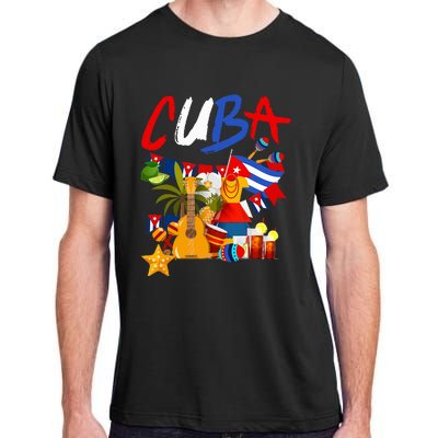 Cuban Flag Outfit Ideas Hispanic Cuba Flag Adult ChromaSoft Performance T-Shirt