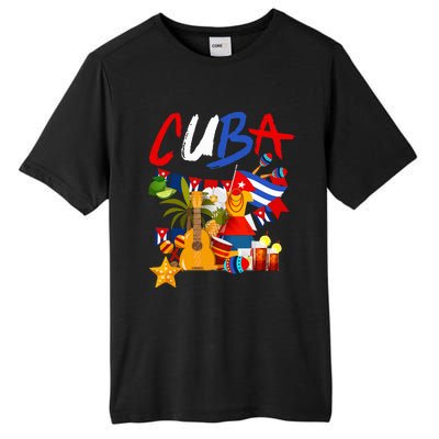 Cuban Flag Outfit Ideas Hispanic Cuba Flag Tall Fusion ChromaSoft Performance T-Shirt