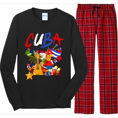 Cuban Flag Outfit Ideas Hispanic Cuba Flag Long Sleeve Pajama Set