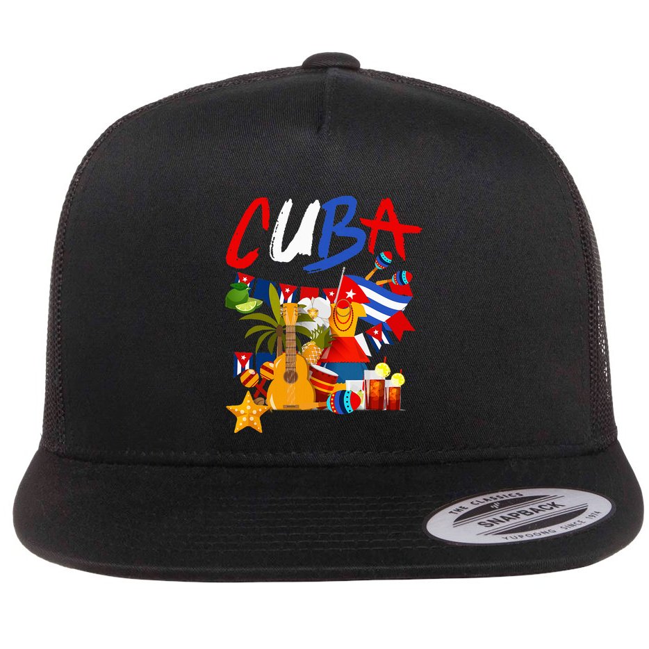 Cuban Flag Outfit Ideas Hispanic Cuba Flag Flat Bill Trucker Hat