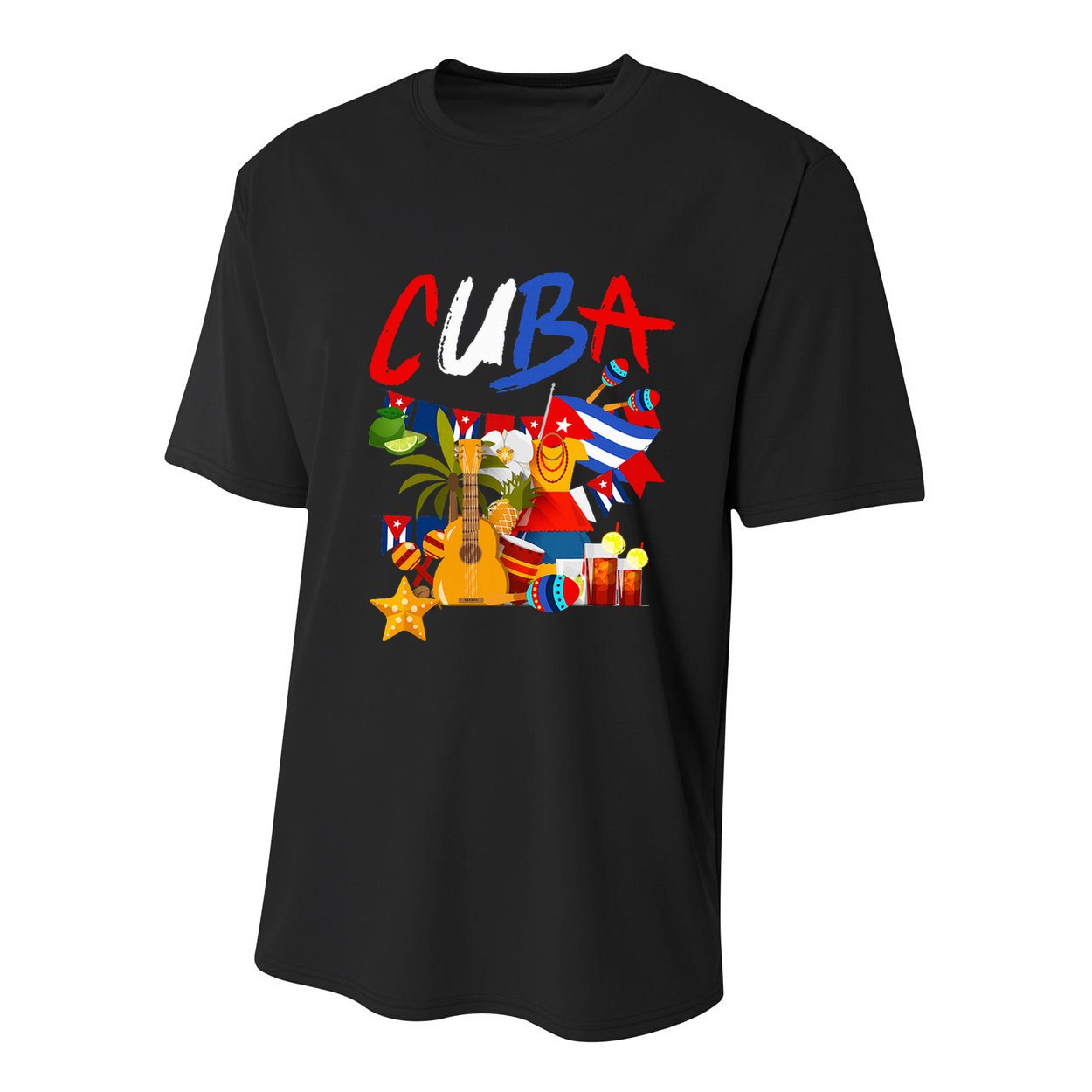 Cuban Flag Outfit Ideas Hispanic Cuba Flag Youth Performance Sprint T-Shirt
