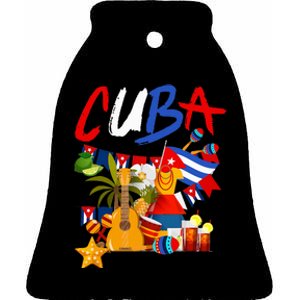 Cuban Flag Outfit Ideas Hispanic Cuba Flag Ceramic Bell Ornament