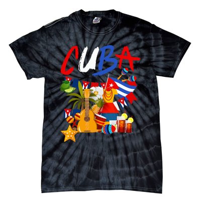 Cuban Flag Outfit Ideas Hispanic Cuba Flag Tie-Dye T-Shirt