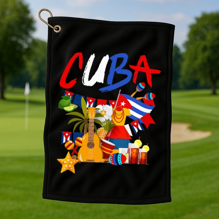 Cuban Flag Outfit Ideas Hispanic Cuba Flag Golf Towel