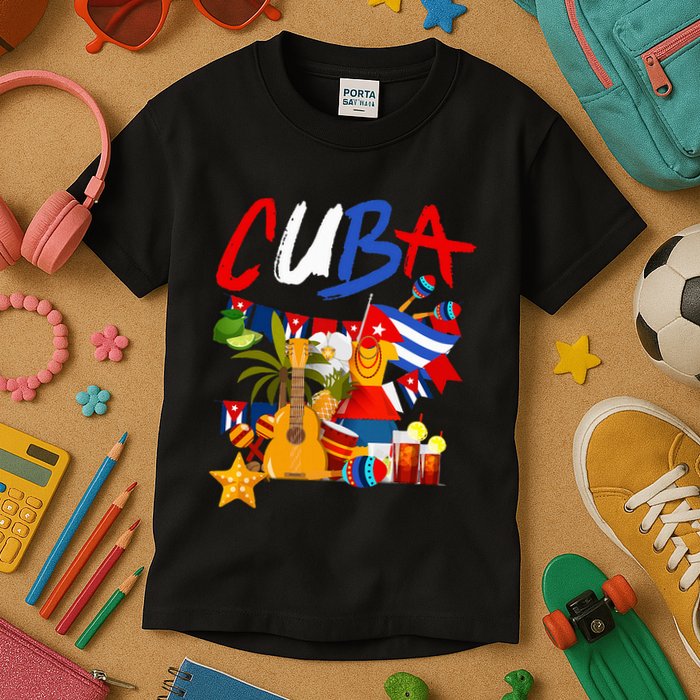 Cuban Flag Outfit Ideas Hispanic Cuba Flag Kids T-Shirt