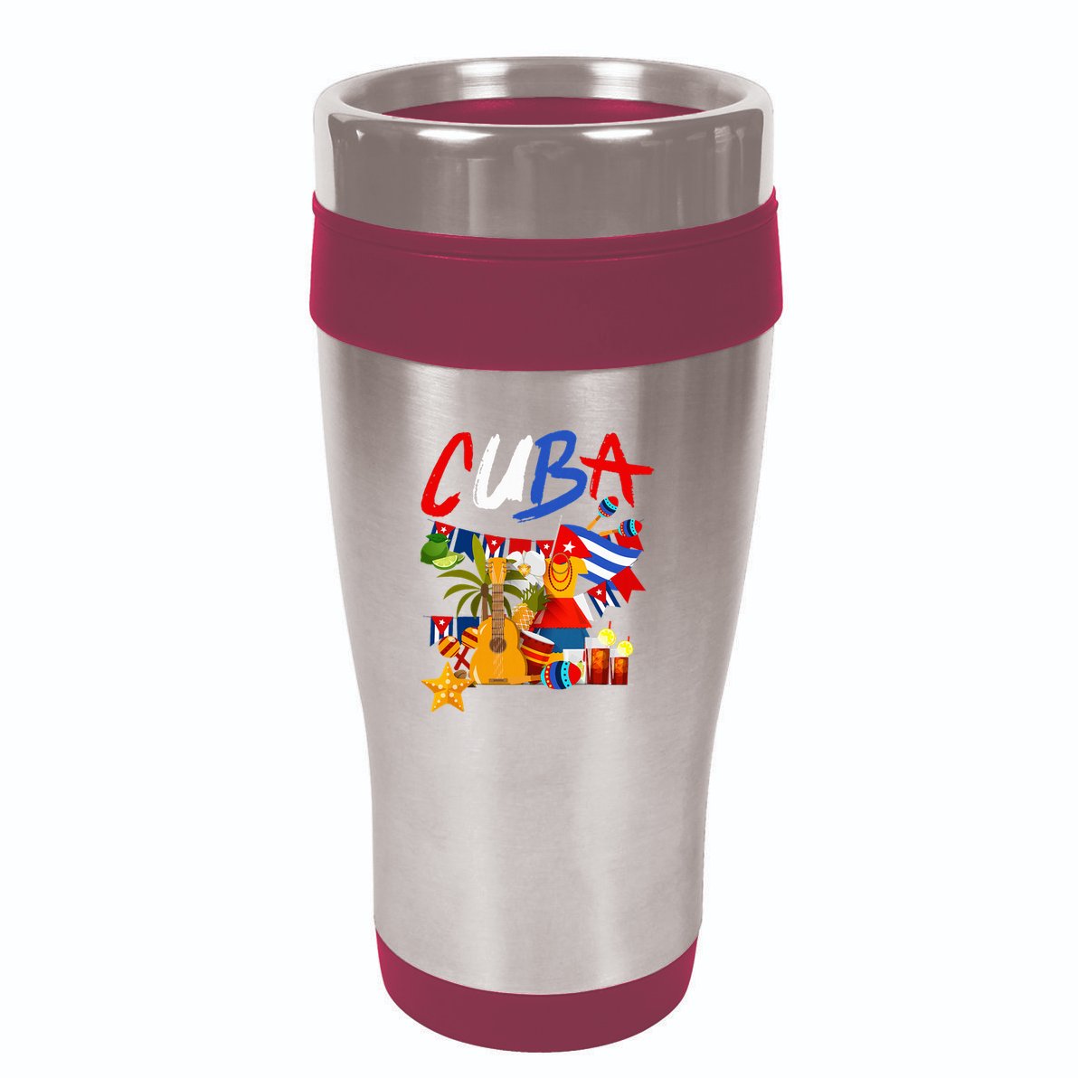 Cuban Flag Outfit Ideas Hispanic Cuba Flag 16oz Travel Tumbler