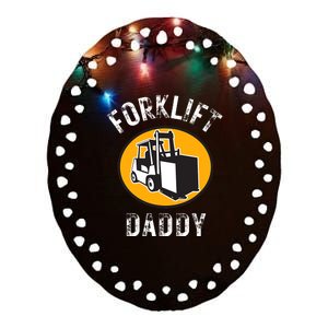 Certified Forklift Operator Forklift Driver Forklifting Ceramic Oval Ornament