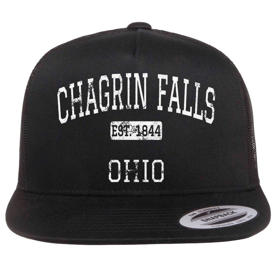 Chagrin Falls Ohio Oh Vintage Flat Bill Trucker Hat