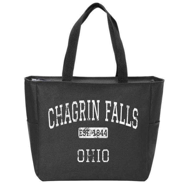 Chagrin Falls Ohio Oh Vintage Zip Tote Bag