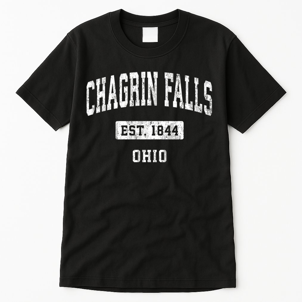 Chagrin Falls Ohio Oh Vintage Sports Established Tall T-Shirt
