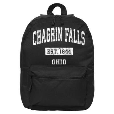 Chagrin Falls Ohio Oh Vintage Sports Established 16 in Basic Backpack