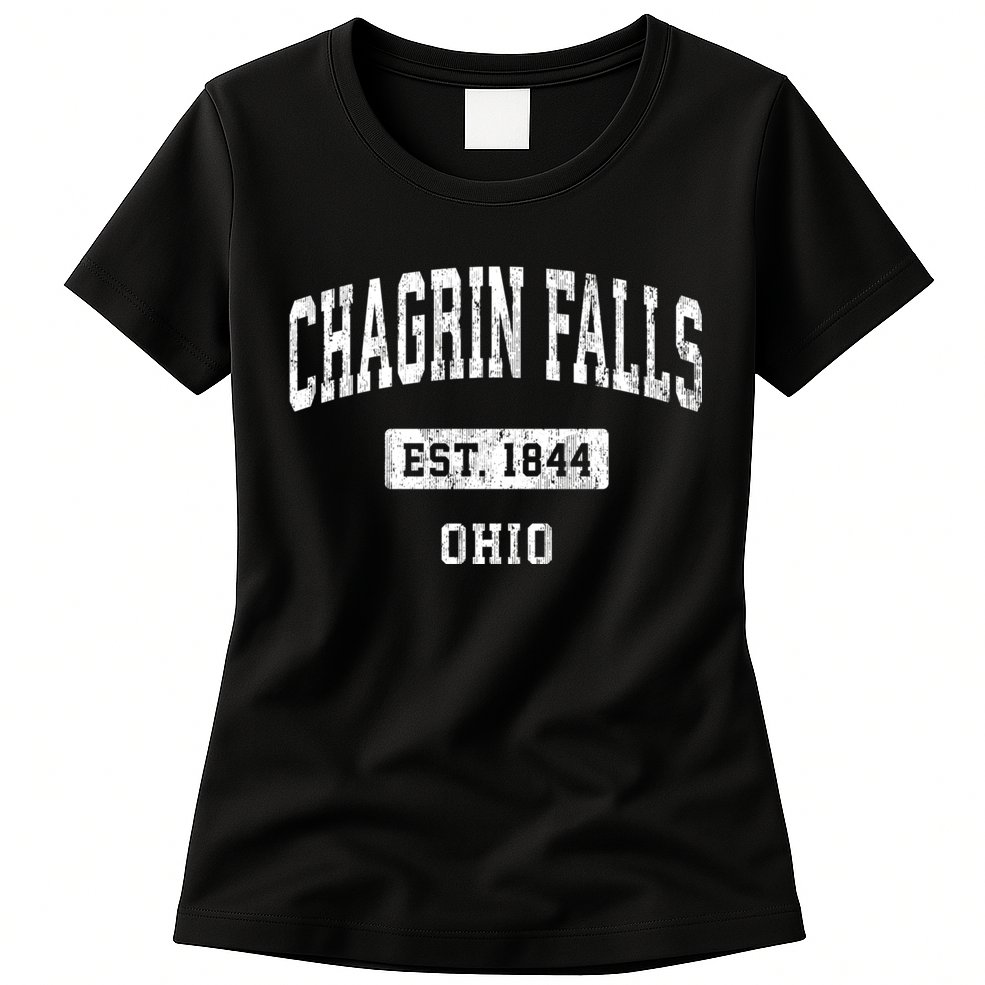 Chagrin Falls Ohio Oh Vintage Sports Established Womens T-Shirt