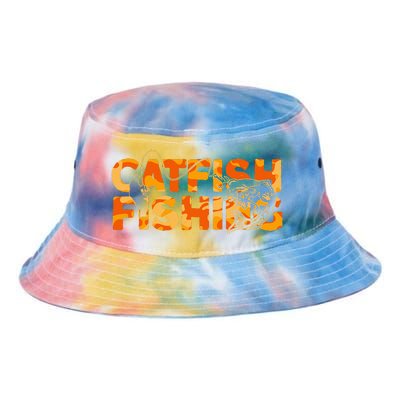 Catfish Fisherman Orange Camouflage Catfish Fishing Tie Dye Newport Bucket Hat