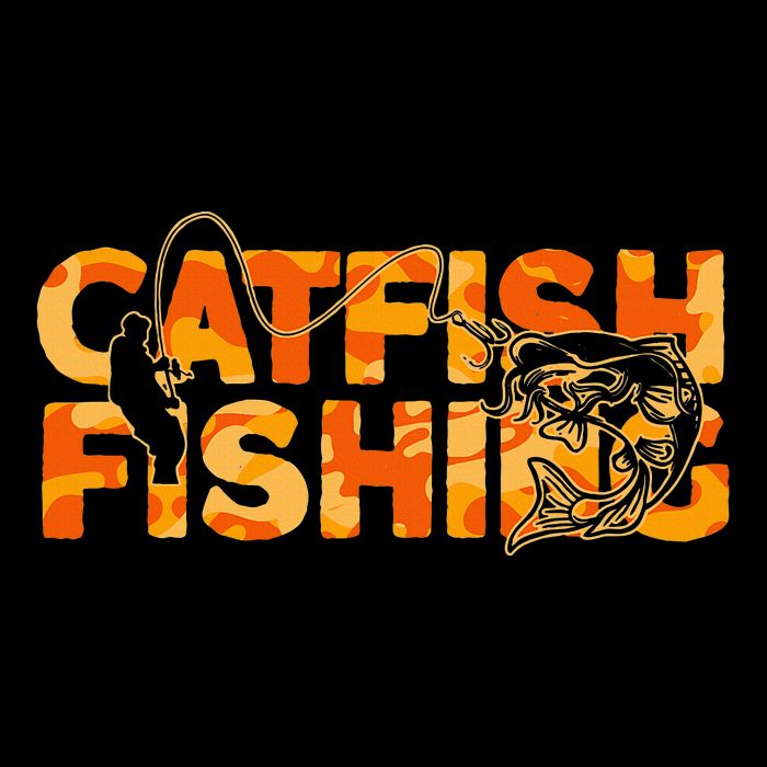 Catfish Fisherman Orange Camouflage Catfish Fishing 16 in Basic Backpack