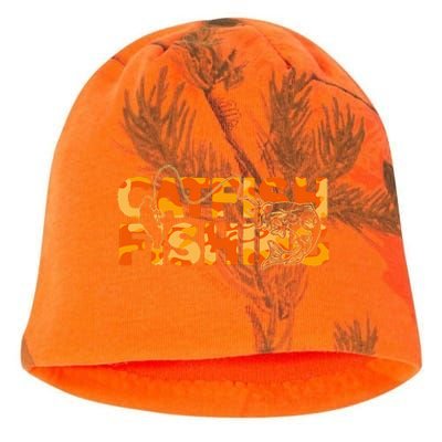 Catfish Fisherman Orange Camouflage Catfish Fishing Kati - Camo Knit Beanie