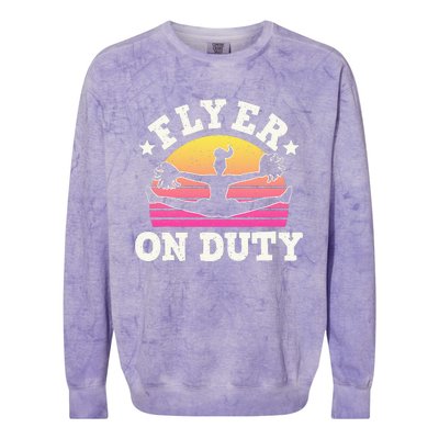 Cheerleading Flyer On Duty Colorblast Crewneck Sweatshirt