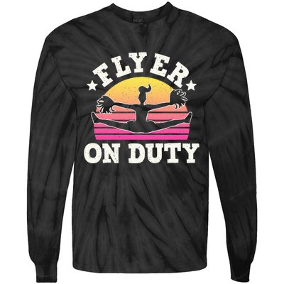 Cheerleading Flyer On Duty Tie-Dye Long Sleeve Shirt