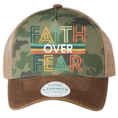 Christian Faith Over Fear Motivational Legacy Tie Dye Trucker Hat