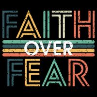 Christian Faith Over Fear Motivational Cooling Performance Crew T-Shirt