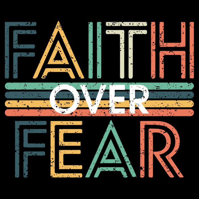 Christian Faith Over Fear Motivational Cooling Performance Crew T-Shirt