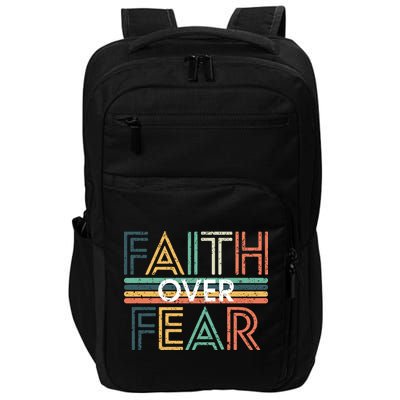 Christian Faith Over Fear Motivational Impact Tech Backpack