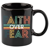 Christian Faith Over Fear Motivational 11oz C Handle Ceramic Mug
