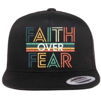 Christian Faith Over Fear Motivational Flatbill Hat
