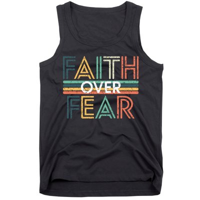 Christian Faith Over Fear Motivational Tank Top