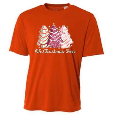 Cute Festive Oh Christmas Tree Snack Cakes Cooling Performance Crew T-Shirt