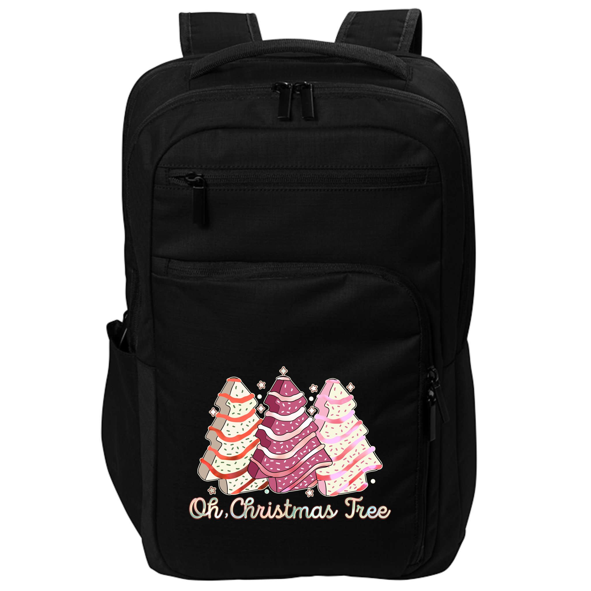 Cute Festive Oh Christmas Tree Snack Cakes Impact Tech Backpack