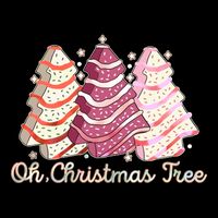 Cute Festive Oh Christmas Tree Snack Cakes Drawstring Bag