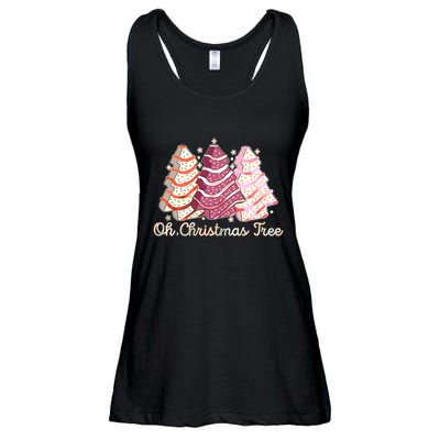 Cute Festive Oh Christmas Tree Snack Cakes Ladies Essential Flowy Tank