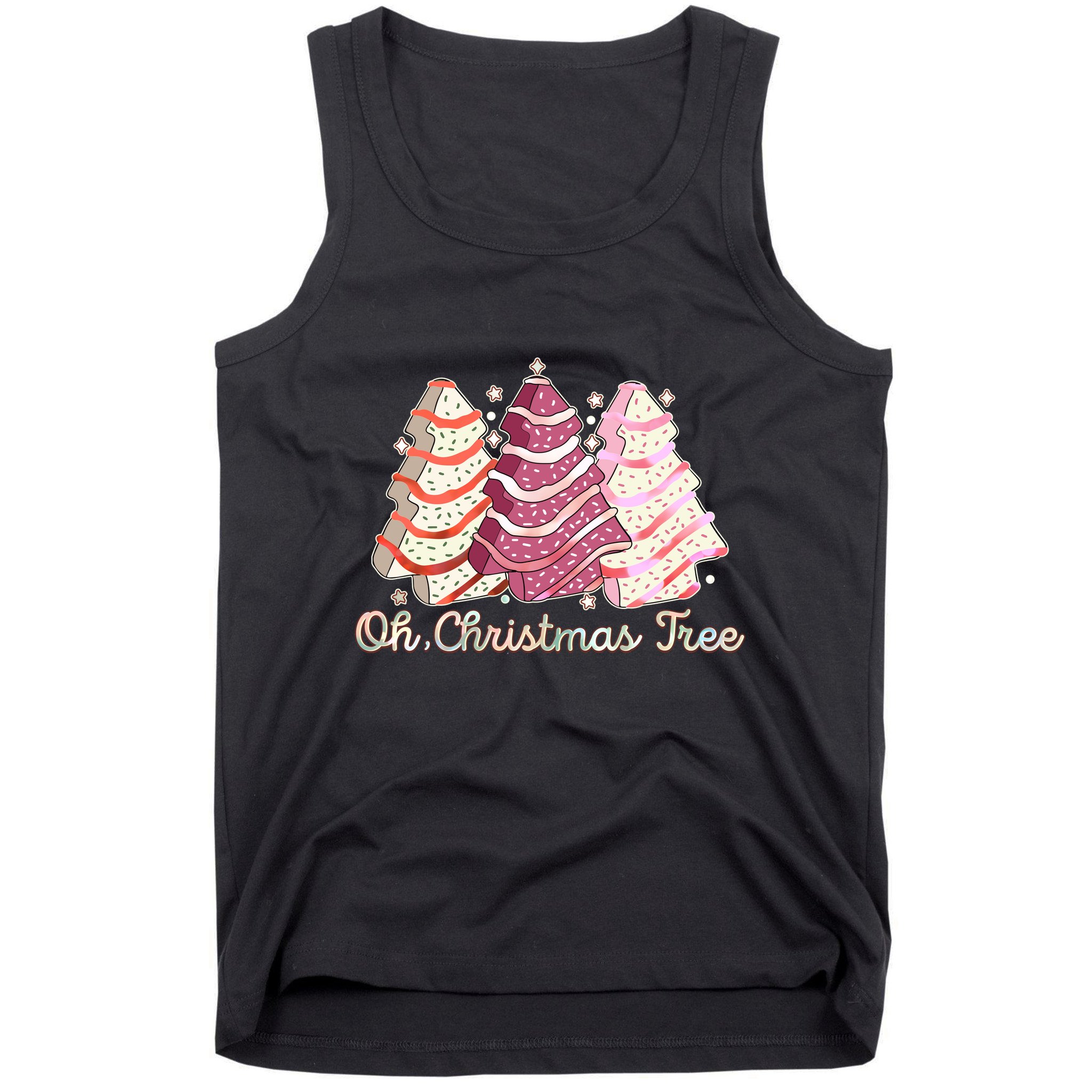 Cute Festive Oh Christmas Tree Snack Cakes Tank Top