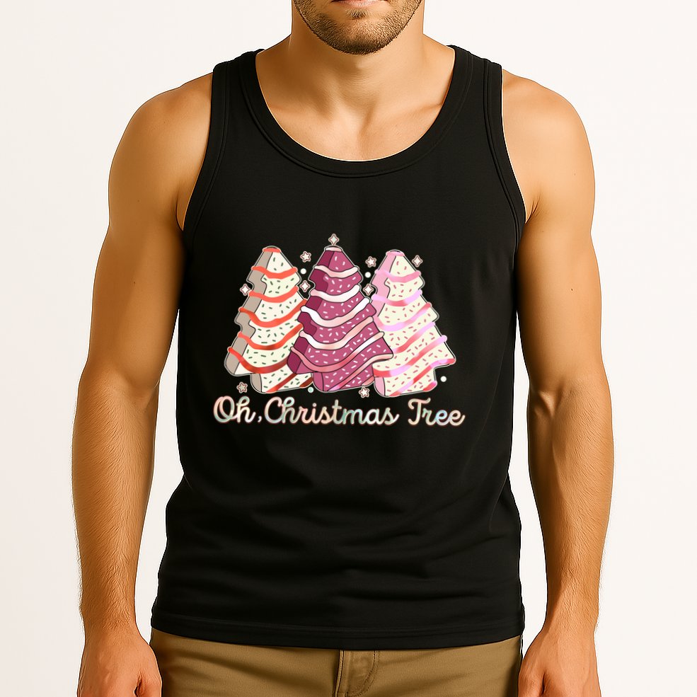Cute Festive Oh Christmas Tree Snack Cakes Tank Top