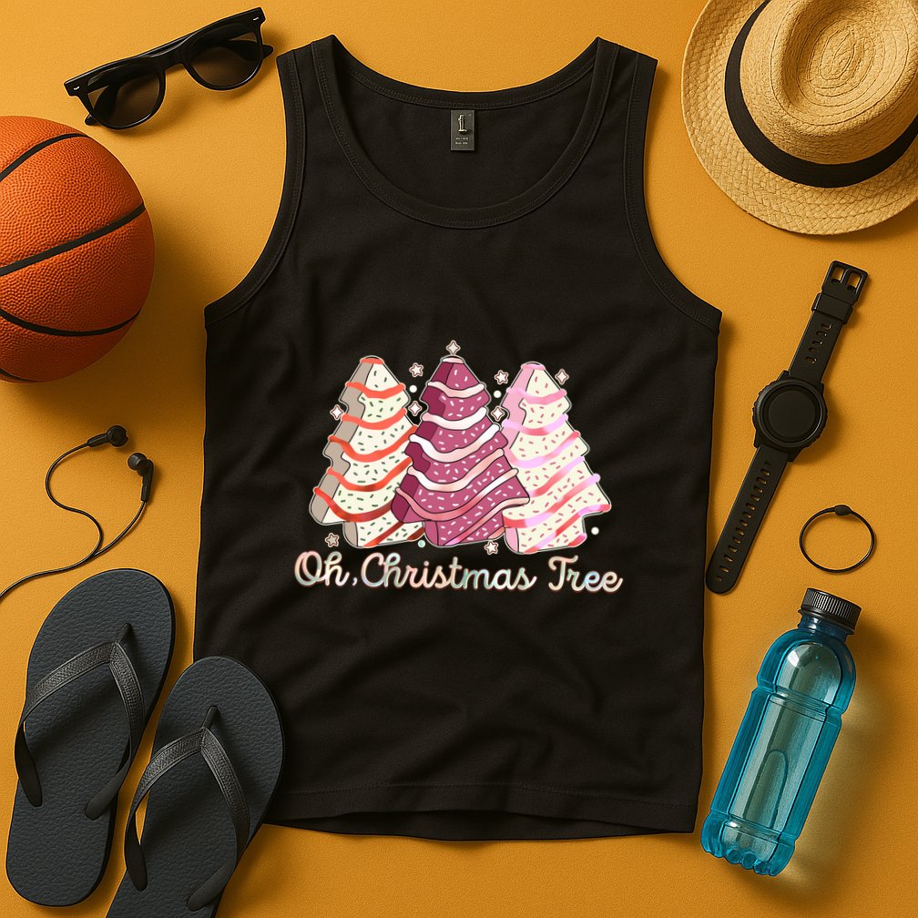 Cute Festive Oh Christmas Tree Snack Cakes Tank Top