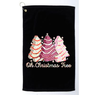 Cute Festive Oh Christmas Tree Snack Cakes Golf Towel