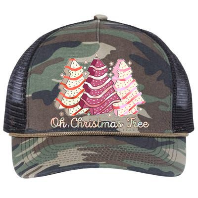 Cute Festive Oh Christmas Tree Snack Cakes Retro Rope Trucker Hat Cap