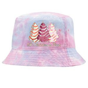 Cute Festive Oh Christmas Tree Snack Cakes Tie-Dyed Bucket Hat