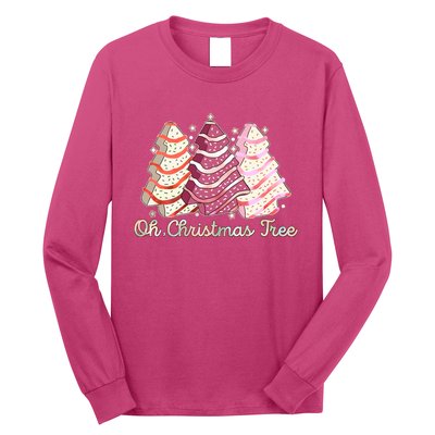 Cute Festive Oh Christmas Tree Snack Cakes Long Sleeve Shirt