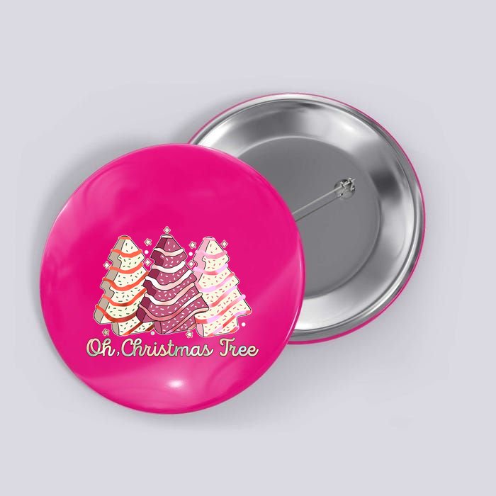 Cute Festive Oh Christmas Tree Snack Cakes Button
